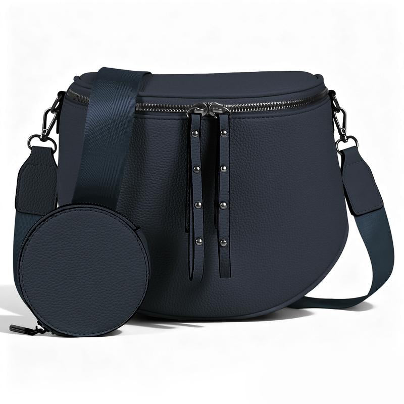 2026 Hot Item Portable Large-Capacity Waterproof Leather Pouch with Adjustable Strap Ideal for Outings Travel and Gatherings Compact Cosmetic Bag Perfect Gift