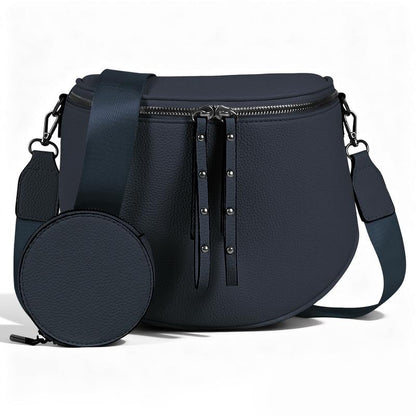 2026 Hot Item Portable Large-Capacity Waterproof Leather Pouch with Adjustable Strap Ideal for Outings Travel and Gatherings Compact Cosmetic Bag Perfect Gift