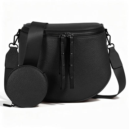 2026 Hot Item Portable Large-Capacity Waterproof Leather Pouch with Adjustable Strap Ideal for Outings Travel and Gatherings Compact Cosmetic Bag Perfect Gift