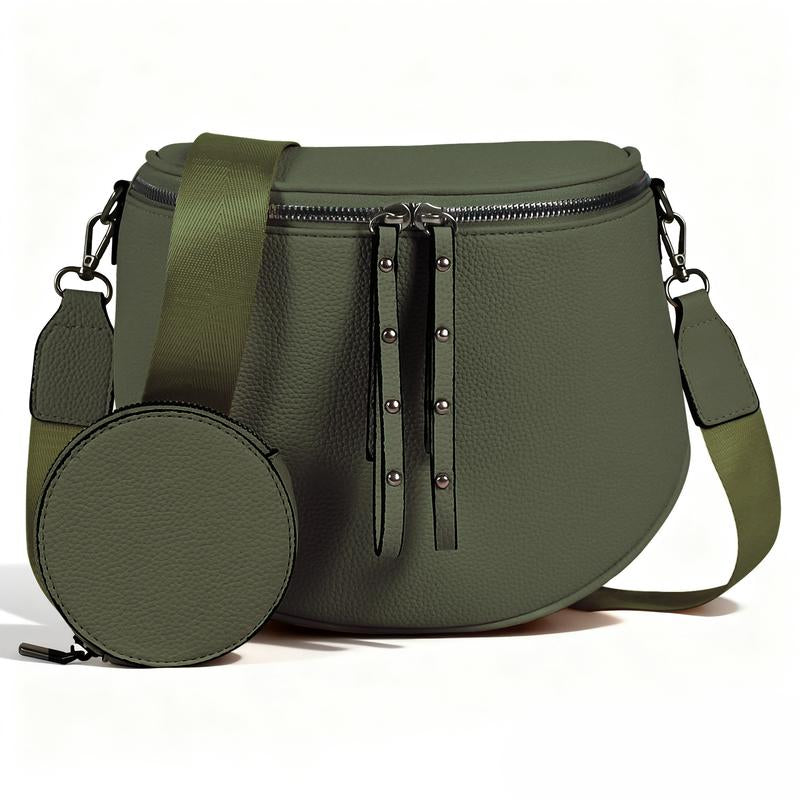 2026 Hot Item Portable Large-Capacity Waterproof Leather Pouch with Adjustable Strap Ideal for Outings Travel and Gatherings Compact Cosmetic Bag Perfect Gift