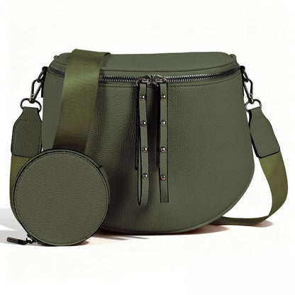 2026 Hot Item Portable Large-Capacity Waterproof Leather Pouch with Adjustable Strap Ideal for Outings Travel and Gatherings Compact Cosmetic Bag Perfect Gift