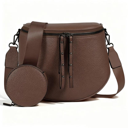 2026 Hot Item Portable Large-Capacity Waterproof Leather Pouch with Adjustable Strap Ideal for Outings Travel and Gatherings Compact Cosmetic Bag Perfect Gift