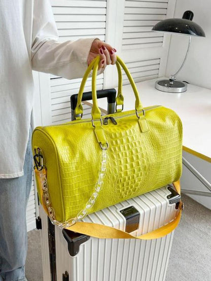 Durable pu leather Travel Duffel Bag
