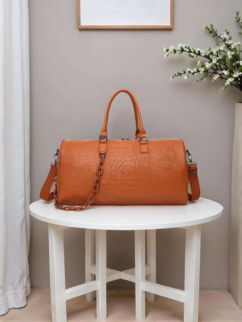 Durable pu leather Travel Duffel Bag