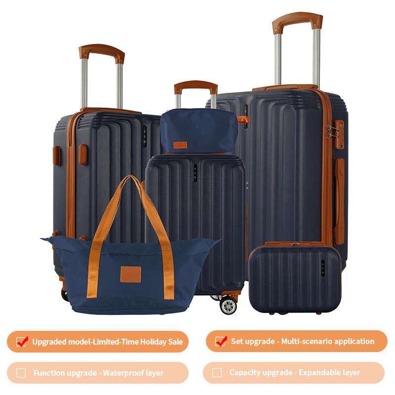 UUH Luggage Sets(3Pcs/4Pcs/6Pcs/7Pcs/8Pcs/9Pcs) with TSA Locks - Suitcase for Travel, Hardshell Luggage TSA Lock Spinner Wheels Hardshell Lightweight