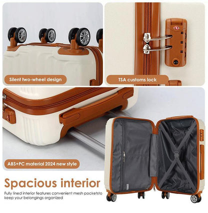UUH Luggage Sets(3Pcs/4Pcs/6Pcs/7Pcs/8Pcs/9Pcs) with TSA Locks - Suitcase for Travel, Hardshell Luggage TSA Lock Spinner Wheels Hardshell Lightweight