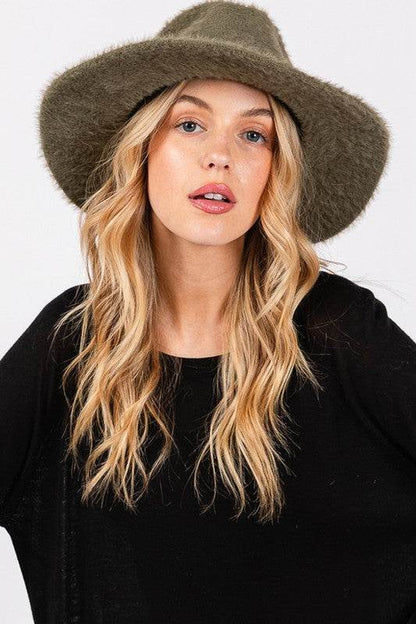 Fuzzy Winter Fedora Hat