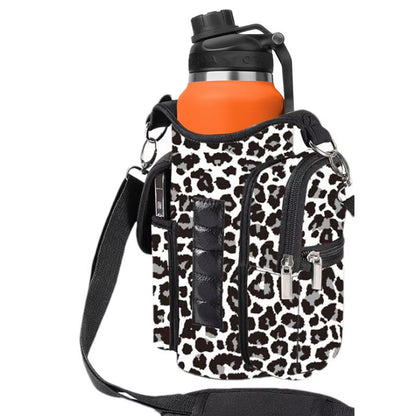 Portable Magnetic Gym Water Bottle Bag Fitness Bottle Pouch Sling Bag Magnetic Gym Bottle Organizer Pouch with Phone Pocket