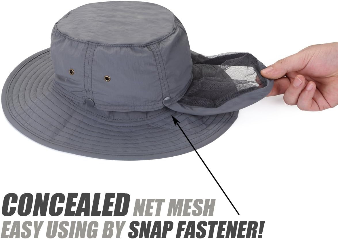  Bucket Hat with Hidden bug net