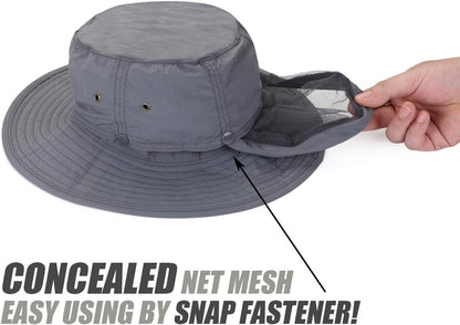  Bucket Hat with Hidden bug net
