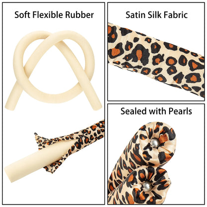 2Pcs Heatless Curling Set for Long Hair No Heat Curler Rod Headband Silk Ribbon Soft Foam Hair Rollers with Hair Clips Scrunchie Rubber Band