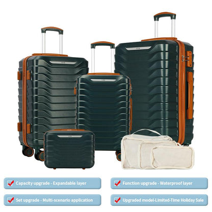 UUH Luggage Sets(3Pcs/4Pcs/6Pcs/7Pcs/8Pcs/9Pcs) with TSA Locks - Suitcase for Travel, Hardshell Luggage TSA Lock Spinner Wheels Hardshell Lightweight