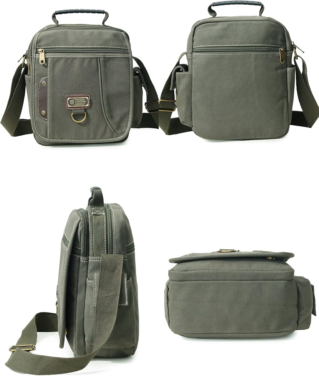 Canvas Crossbody Messenger Bag