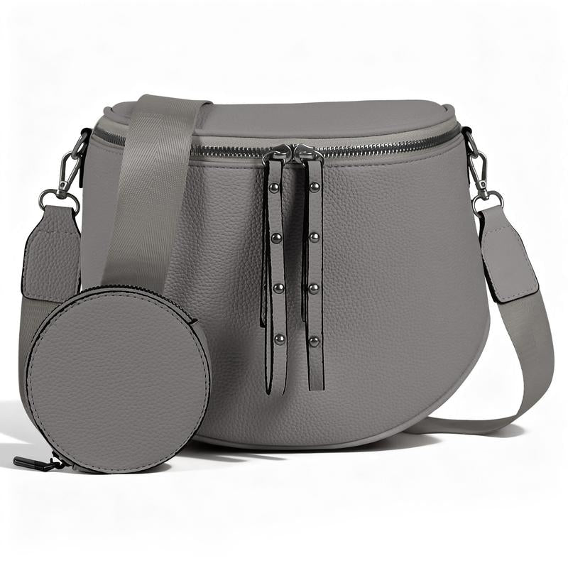 2026 Hot Item Portable Large-Capacity Waterproof Leather Pouch with Adjustable Strap Ideal for Outings Travel and Gatherings Compact Cosmetic Bag Perfect Gift