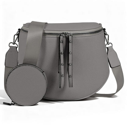 2026 Hot Item Portable Large-Capacity Waterproof Leather Pouch with Adjustable Strap Ideal for Outings Travel and Gatherings Compact Cosmetic Bag Perfect Gift