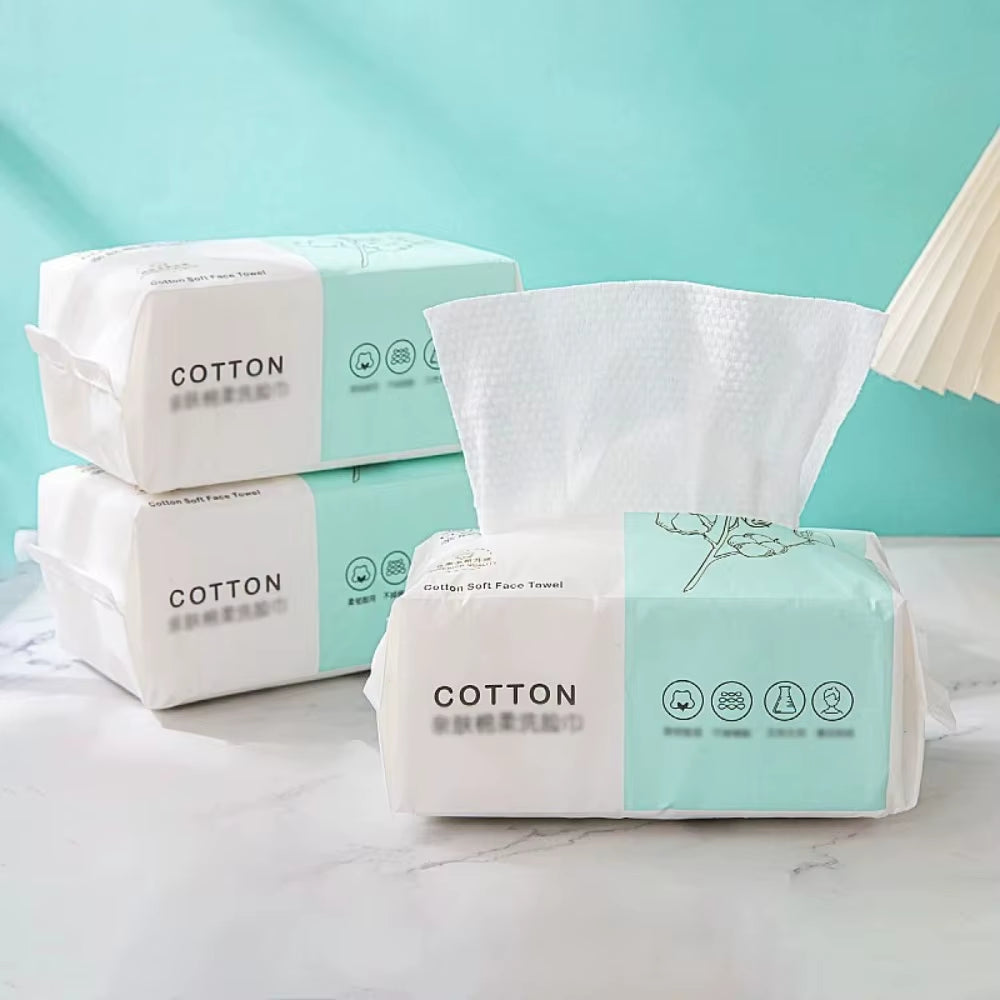 Disposable cotton face towel 