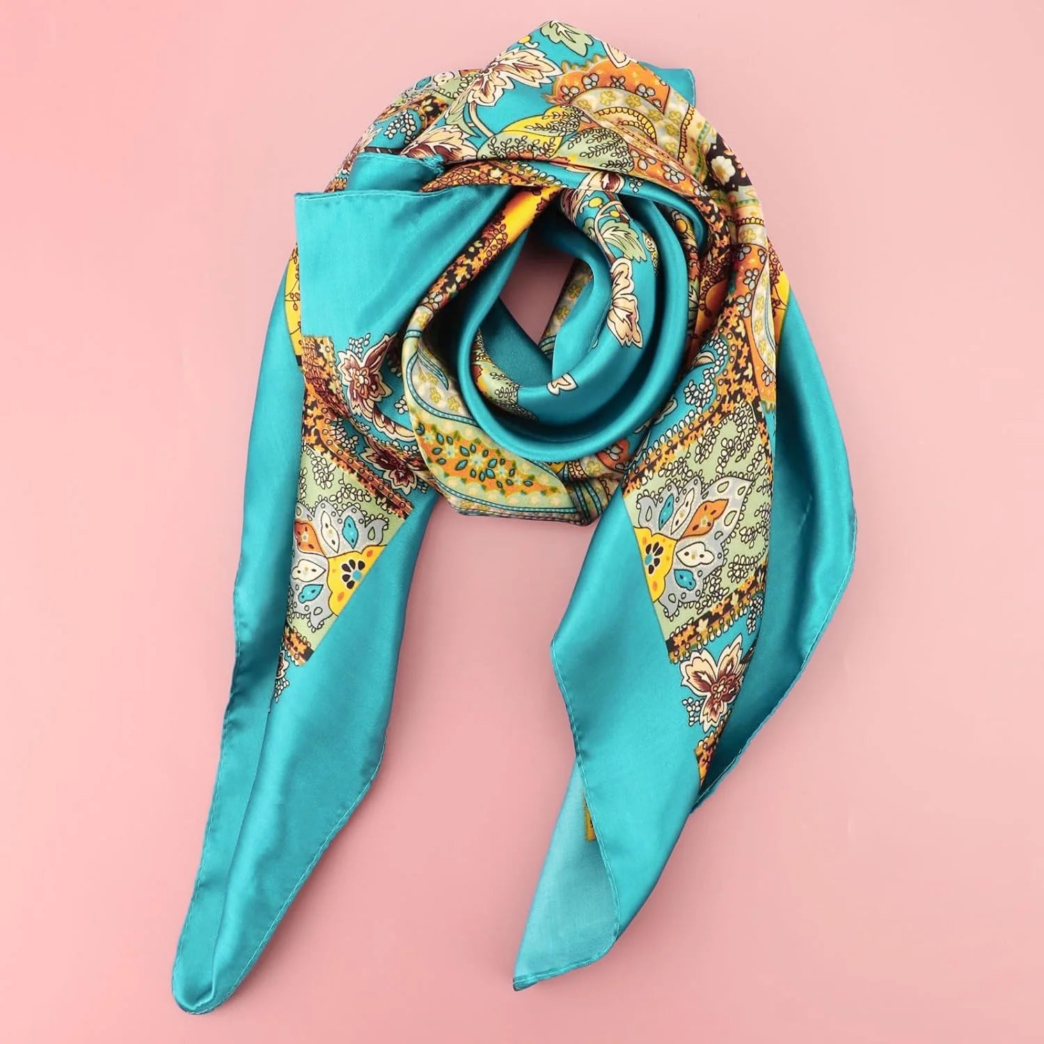 Satin head scarves 4Pcs 
