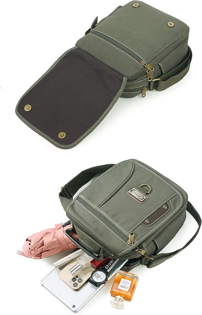 Canvas Crossbody Messenger Bag