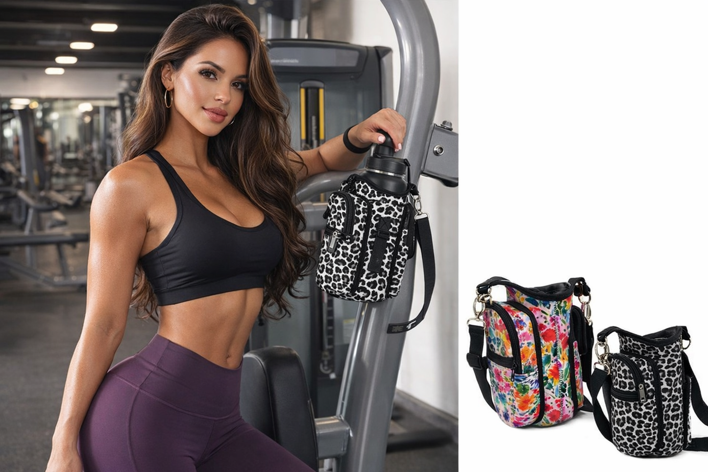 Magnetic bottle & phone Gym bag