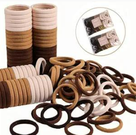 20PC Simple Style Plain Color Hair Tie Set