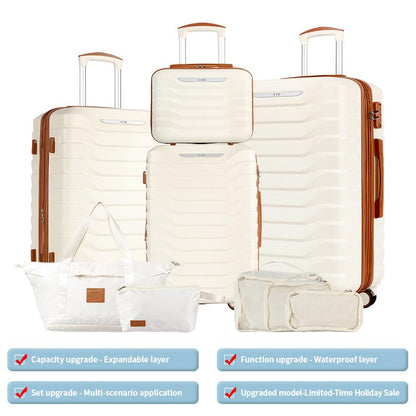 UUH Luggage Sets(3Pcs/4Pcs/6Pcs/7Pcs/8Pcs/9Pcs) with TSA Locks - Suitcase for Travel, Hardshell Luggage TSA Lock Spinner Wheels Hardshell Lightweight