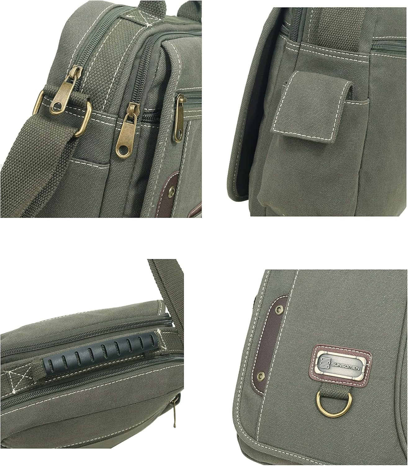 Canvas Crossbody Messenger Bag