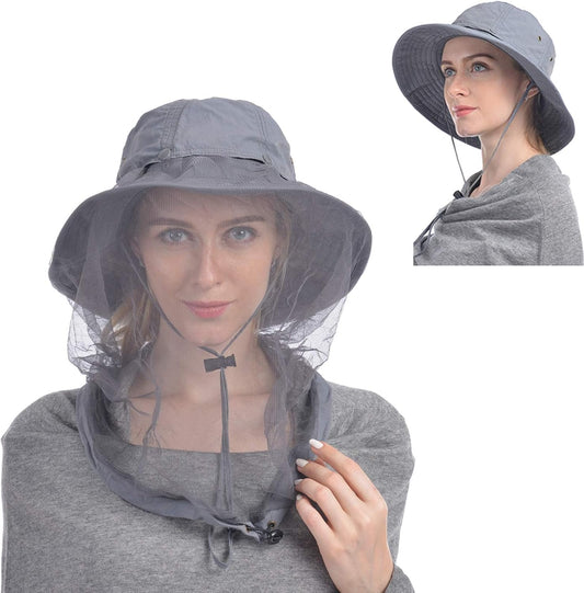  Bucket Hat with Hidden bug net
