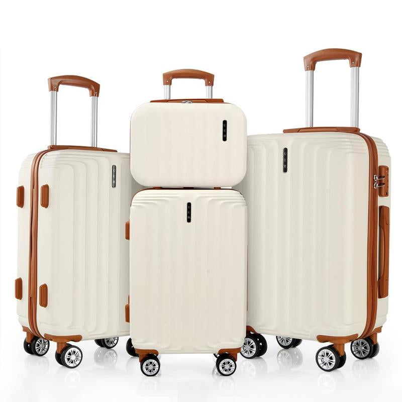 UUH Luggage Sets(3Pcs/4Pcs/6Pcs/7Pcs/8Pcs/9Pcs) with TSA Locks - Suitcase for Travel, Hardshell Luggage TSA Lock Spinner Wheels Hardshell Lightweight
