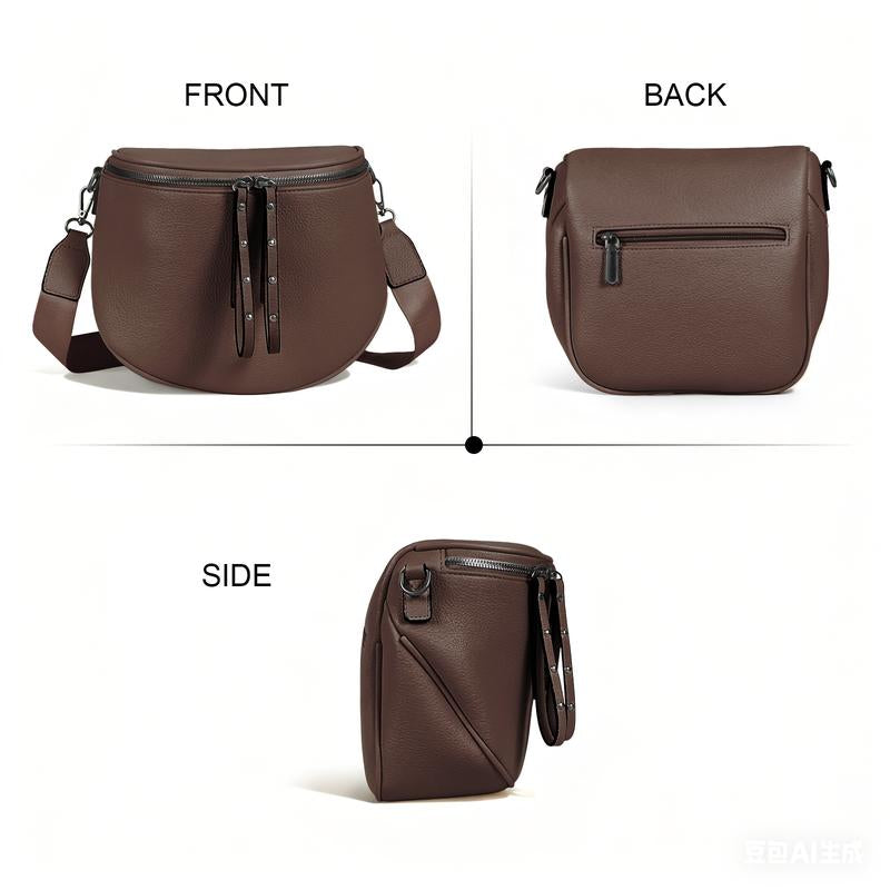 2026 Hot Item Portable Large-Capacity Waterproof Leather Pouch with Adjustable Strap Ideal for Outings Travel and Gatherings Compact Cosmetic Bag Perfect Gift