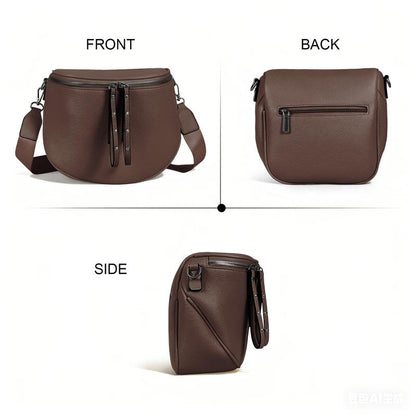 2026 Hot Item Portable Large-Capacity Waterproof Leather Pouch with Adjustable Strap Ideal for Outings Travel and Gatherings Compact Cosmetic Bag Perfect Gift