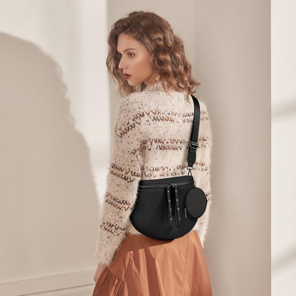 2026 Hot Item Portable Large-Capacity Waterproof Leather Pouch with Adjustable Strap Ideal for Outings Travel and Gatherings Compact Cosmetic Bag Perfect Gift