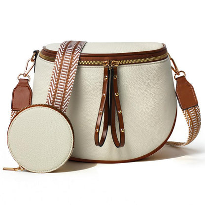 2026 Hot Item Portable Large-Capacity Waterproof Leather Pouch with Adjustable Strap Ideal for Outings Travel and Gatherings Compact Cosmetic Bag Perfect Gift