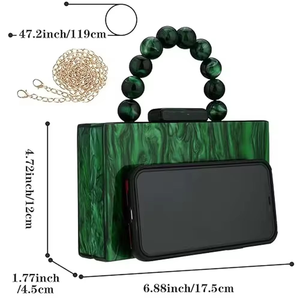 Pearl Marble evening Clutch bag