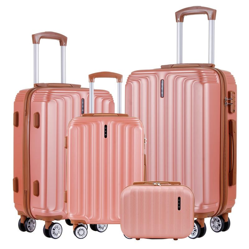 UUH Luggage Sets(3Pcs/4Pcs/6Pcs/7Pcs/8Pcs/9Pcs) with TSA Locks - Suitcase for Travel, Hardshell Luggage TSA Lock Spinner Wheels Hardshell Lightweight