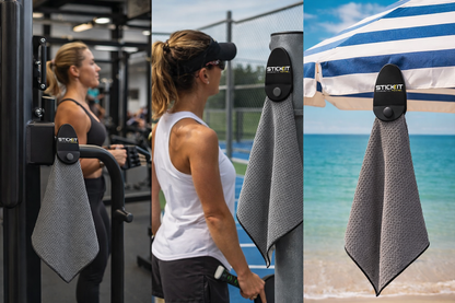Magnetic gym/ travel towel,